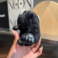 Porte-clés en peluche gorille noir mignon, adorable breloque singe, cadeau pour hommes et amoureux des animaux
