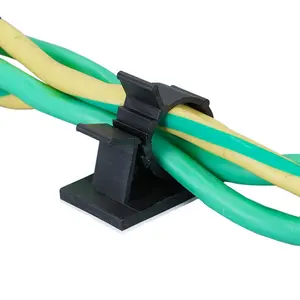 Abrazadera de cable ajustable de nailon, clips de soporte de cable adhesivo elfo, 8-25mm