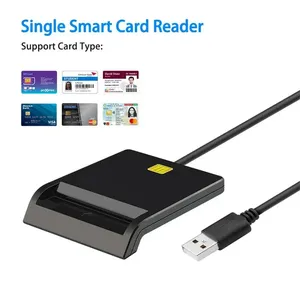 Xách tay USB 2.0 Type-C thông minh đầu đọc thẻ bên ngoài cài đặt hỗ trợ dnie ATM cac IC ID Sim ngân hàng thẻ & thẻ tín dụng - Product Image 5
