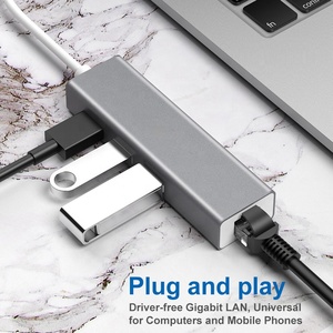 Cantell 3 cổng <span class=keywords><strong>LAN</strong></span> RJ45 chuyển đổi 100Mbps USB3.0 để <span class=keywords><strong>LAN</strong></span> Gigabit Adapter USB để RJ45 <span class=keywords><strong>Ethernet</strong></span> Bộ chuyển đổi - Product Image 3