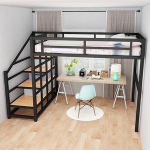 เตียงเหล็กสำหรับเด็กแบบลอฟท์ โครงเตียงโลหะทั้งตัว พร้อมบันได - Product Image 2