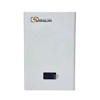 Batterie domestique murale LiFePO4 51,2 V 100 Ah 5,12 kWh pour stockage d'énergie solaire, protection de sécurité complète, entrepôt UE/US à l'étranger