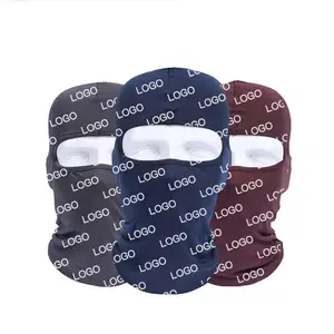 Groothandel Hoge Qualtity Custom Logo Gezichtsmasker Knit Full Face Cover Ski Masker 1 Gat Balaclava Cap Hoed