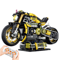 GULY 60519 1:5 Moto Big Devil, Modèle de Voiture, Briques MOC, Kit de Construction à Petites Particules, Jouets de Puzzle pour Enfants, Cadeau