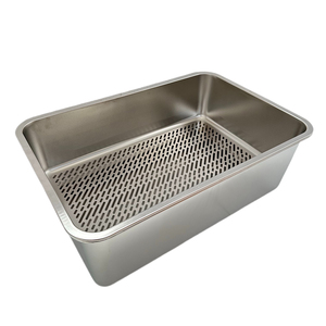 WOTAI New Product Stainless Steel With Shifter Litter Sifter <strong>Box</strong> 60*40*20cm 15cm <strong>Cat</strong> Basin Toilet - Product Image 3