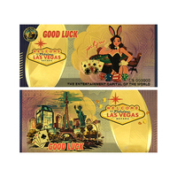 Ensemble de cartes dorées Anime Vegas, thème divertissement porte-bonheur, objet de collection, souvenir, cadeau décoratif