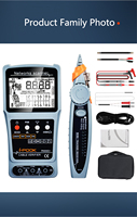 Herramientas Portátiles para Técnicos de Redes, Localizador de Fallas de Cable I-POOK RJ11 y RJ45 PK655C+ con Pantalla LCD, Protección IP65