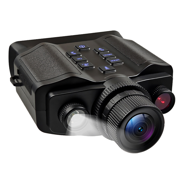 5K HD Infrared Night Vision Binocular 60MP digital laser handheld Camera with 10X zoom Outdoors animals watching Flashlight