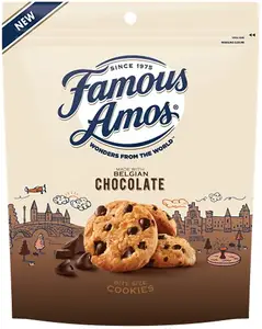 著名的阿莫斯饼干，比利时巧克力片，7盎司