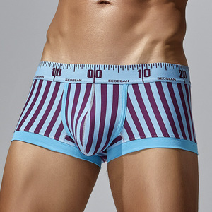 <span class=keywords><strong>Boxer</strong></span> à rayures verticales, sous-vêtements sexy, short respirant, couche de base, pour homme, usage quotidien estival, décontracté à la maison - Product Image 4