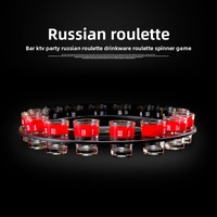 16-teiliges Trinkspiel-Set für Bar, KTV, Party, Unterhaltung, Glücksbringer, Schnapsgläser, Drehteller, Russisches Trink-Roulette-Spiel