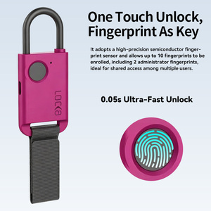 Cadenas intelligent biométrique à empreinte digitale, sans clé, portable, rechargeable USB-C, en alliage de zinc, pour casier de gym, sac à dos, valise - Product Image 5
