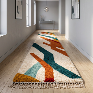 Handmade Moroccan Azilal Wool <b>Runner</b> Hand-Knotted <b>Washable</b> Anti-Slip Boho <b>Carpet</b> for Home - Product Image 3
