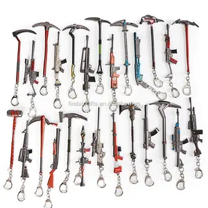 Bán Buôn Hot Game Mini Kim Loại Pickaxe Vũ Khí Hình Dạng Súng Keychain