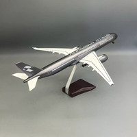 Nouveauté : Maquette d'avion en résine à l'échelle 1:157, 47 cm, A350-1000 Starlux Airline, couleur argent, avec LED clignotantes