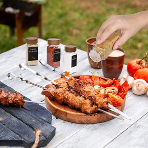 Set di accessori da cucina su misura 24 pezzi bottiglia di spezie 4OZ 120 ML di legno di Acacia coperchi di spezie <span class=keywords><strong>vasetti</strong></span> di <span class=keywords><strong>erbe</strong></span> <span class=keywords><strong>per</strong></span> cucina - Product Image 6