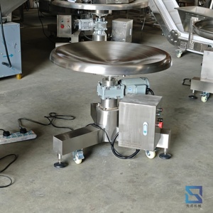 Macchina per la selezione dei materiali con piattaforma girevole in acciaio inossidabile 304, macchina per <span class=keywords><strong>l</strong></span>'imballaggio, abbinabile a trasportatore a disco - Product Image 4