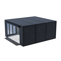 Conteneur extensible de 20 pieds, design moderne et personnalisé, toit plat, pour bureau, magasin, abri de voiture, maison préfabriquée, atelier, centre commercial
