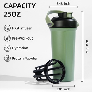 Gobelet shaker personnalisé avec logo, 26 oz, pour la salle de sport, les protéines, la remise en forme, les sports, avec brosse - Product Image 3