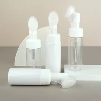 Bouteille de recharge en PETG blanc et brun de 8 oz (100 ml) pour mousse nettoyante, savon liquide pour les mains, flacons en plastique pour le lavage du visage