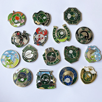 Ensemble cadeau d'accessoires de golf de qualité, prêt à être expédié, marqueur de balle de golf magnétique en métal de forme unique, double face