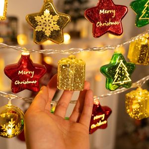 Nouvelle Arrivée Guirlande Lumineuse LED Décoration de Noël à Suspendre Étoile en Plastique pour Maison, Cour et Fêtes - Product Image 6