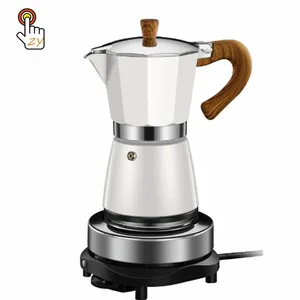 Renkli taşınabilir açık kamp cezve Metal alüminyum Espresso Mocha Pot kahve makinesi
