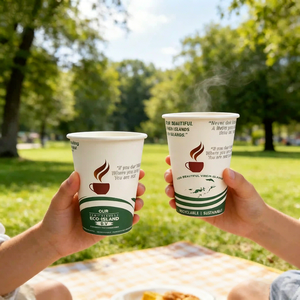 Customized 16oz Biodegradable Greaseproof <b>Disposable</b> Paper <b>Cups</b> with Sleeves for Coffee Tea & Beverages - Product Image 5