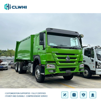 Nouveau camion à ordures compacteur arrière Howo 6x4 12M³ 340HP Euro 6, camion à ordures de grande taille, compacteur de déchets Howo