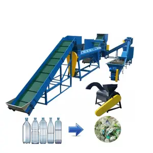 Automatic Waste PET Flakes bottle recycling washing line pet crushing recycling and washing line with good price recycled pet