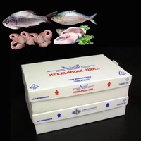 Boîte en carton ondulé durable poly PP Corflute Boîte d'emballage en plastique Coroplast Fruits de mer frais Crevettes Homard Crabe Poisson Boîte de chiffre d'affaires
