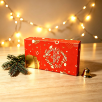 Boîte-cadeau de Noël festive en papier pour boutiques et occasions spéciales