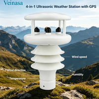 Veinasa-THW-02G Stasiun Cuaca Ultrasonik 4 in 1 yang Dapat Disesuaikan Dengan Sensor GPS Kecepatan Angin Arah Angin Suhu Kelembaban OEM ODM