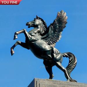 YOUFINE <span class=keywords><strong>Escultura</strong></span> <span class=keywords><strong>de</strong></span> <span class=keywords><strong>Pegaso</strong></span> en Bronce Negro, Estatua <span class=keywords><strong>de</strong></span> Caballo Alado para Decoración <span class=keywords><strong>de</strong></span> Jardín o Plaza - Product Image 4
