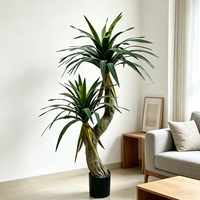 Vente en gros d'arbre d'aloe artificiel à feuilles longues en pot, verdure artificielle réaliste pour la décoration intérieure