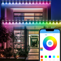 Lumières LED RGB pour avant-toits, lumières de toit intelligentes d'extérieur, étanches IP67, lumières de Noël, commande vocale par application, décoration de maison