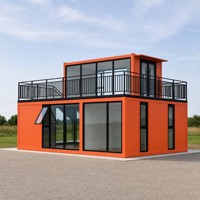 Maison conteneur préfabriquée moderne et portable de 20 pieds, assemblage rapide, bureau commercial, boutique éphémère, fenêtre personnalisée, garantie de 5 ans