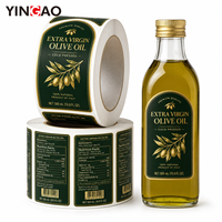 Étiquettes personnalisées pour bouteilles d'huile d'olive, impression en rouleau, étiquettes adhésives, marquage à chaud, autocollants de marque en feuille d'or, autocollants logo personnalisés