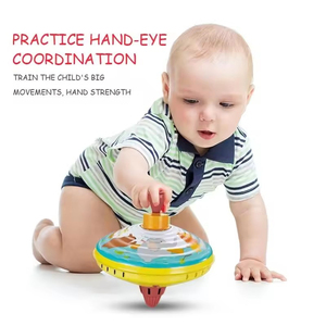 Enfants classique jouet <span class=keywords><strong>dessin</strong></span> <span class=keywords><strong>animé</strong></span> multicolore manuel rotatif Gyro main pression tirant chaîne métal <span class=keywords><strong>toupie</strong></span> - Product Image 2