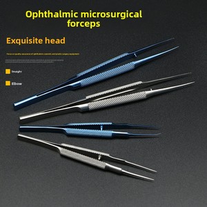 Instrumentos oftálmicos microquirúrgicos de aleación de titanio de 0,15mm con mango <span class=keywords><strong>pinzas</strong></span> curvas rectas atadas con <span class=keywords><strong>alambre</strong></span> <span class=keywords><strong>para</strong></span> cirugía plástica - Product Image 4
