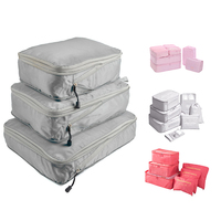 GELORY Ensemble de sacs d'organisation de voyage personnalisés de haute qualité Cubes d'emballage de bagages Sac valise
