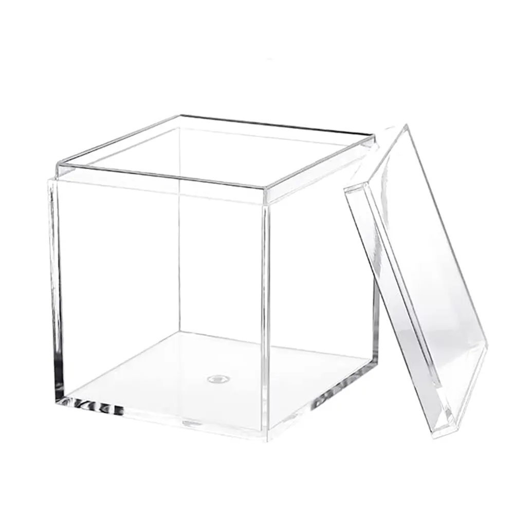 Ready to Ship Plastic for Candy Dry Fruit Chocolate Shaped clear acrylic mini candy box with lids