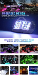 Kit d'éclairage LED RGBW étanche 18 LED avec télécommande et application, lumineux et durable, pour châssis de SSV, RZR, Sand Spider, Dune Buggy, camion - Product Image 5