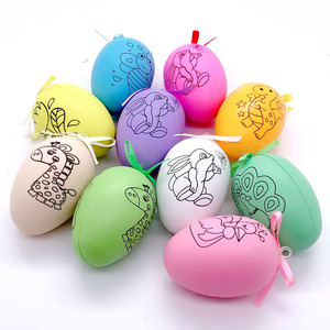 20 pz cartone animato in plastica da disegno dipinto da colorare <span class=keywords><strong>uova</strong></span> di Pasqua per i bambini - Product Image 3