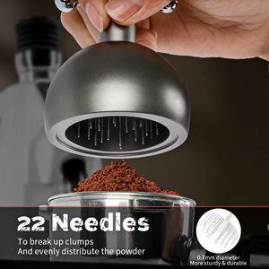 Prensador de Café de Acero Inoxidable de 51mm/53mm/58mm con Altura Ajustable y Doble Rodamiento para Aglomeración y Descompresión - Herramienta Esencial para Baristas - Product Image 5