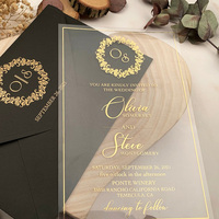 Invitations acryliques givrées Invitations de mariage en plexi de mariage Carte de mariage en plastique acrylique