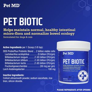 Pet MD Pet Biotic 2.12 Oz Polvo para la Salud Digestiva de Perros y Gatos - Product Image 4