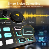 MAONOCASTER Carte Son Professionnelle avec Microphones de Studio à Condensateur 25mm Interface Audio Podcast pour Streaming en Direct Bundle Mixers