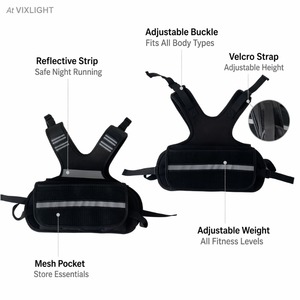 Gilet lesté unisexe réglable, réfléchissant, respirant, léger, <span class=keywords><strong>pour</strong></span> l'entraînement, la course, la gym, le sport et l'<span class=keywords><strong>exercice</strong></span> - Product Image 2