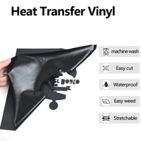 Vinyle thermocollant HTV 12 pouces en PVC avec série adhésive, vinyle thermocollant pour presse à chaud, film de transfert Thermoflex Plus
